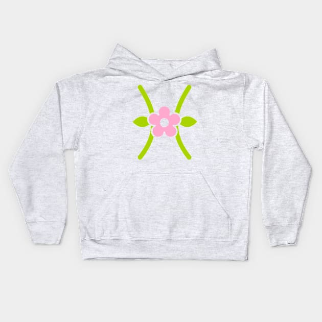 Floral Pisces Kids Hoodie by CoreyUnlimited